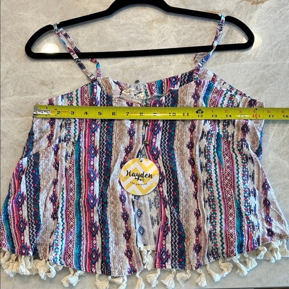 Hayden Multicolor Striped Camisole with Fringe - Picture 7 of 8